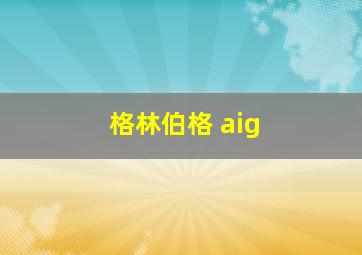 格林伯格 aig